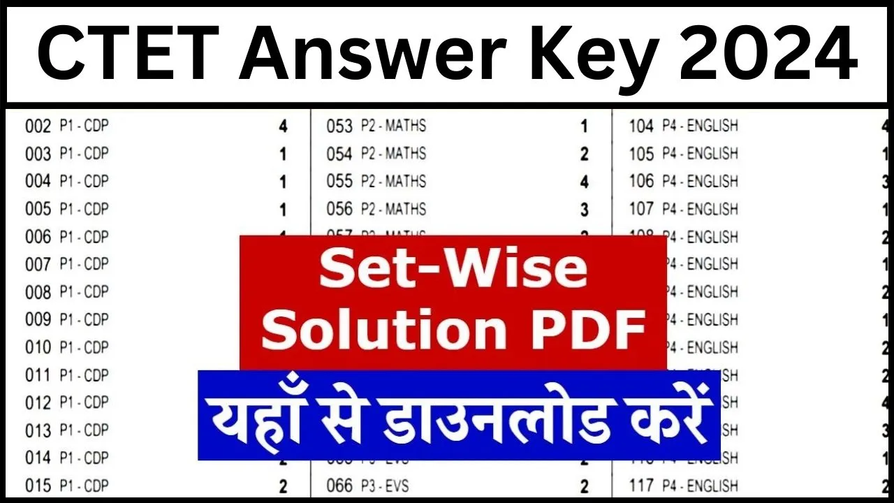 CTET Answer Key 2024