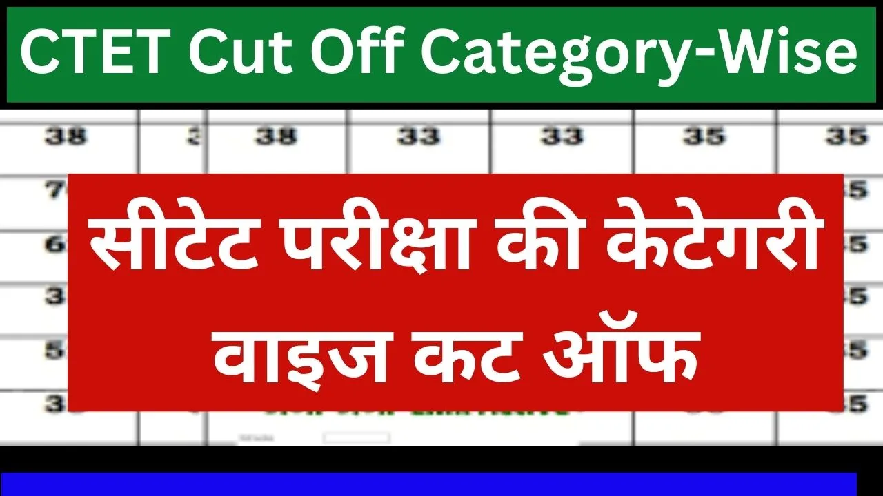 CTET Cut Off Category-Wise