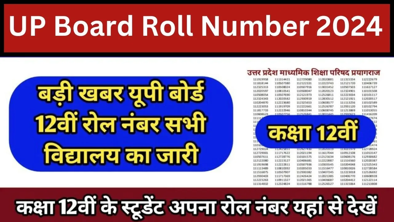 UP Board Roll Number Search 2024 Class 12