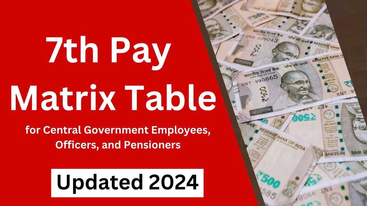 7th Pay Matrix Table