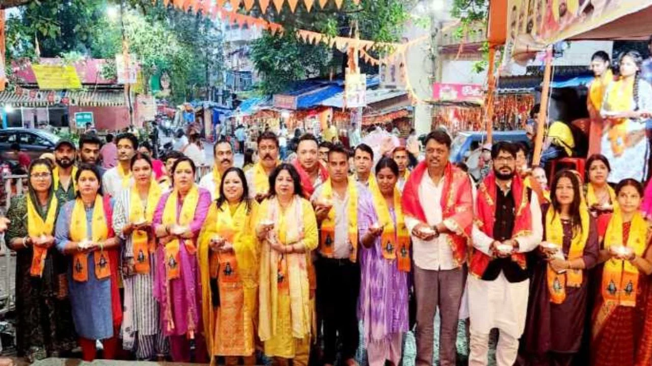 Grand Maha Aarti organized on the fourth Monday evening at Pahari Baba Temple, Ranchi