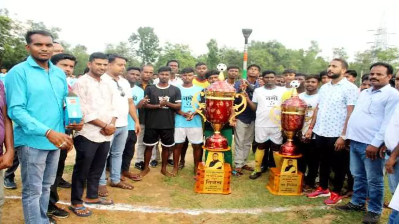 Grand inauguration of Namo football tournament in Gola