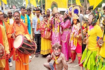 Grand procession organized on Shri Krishna Janmashtami in Bhurkunda