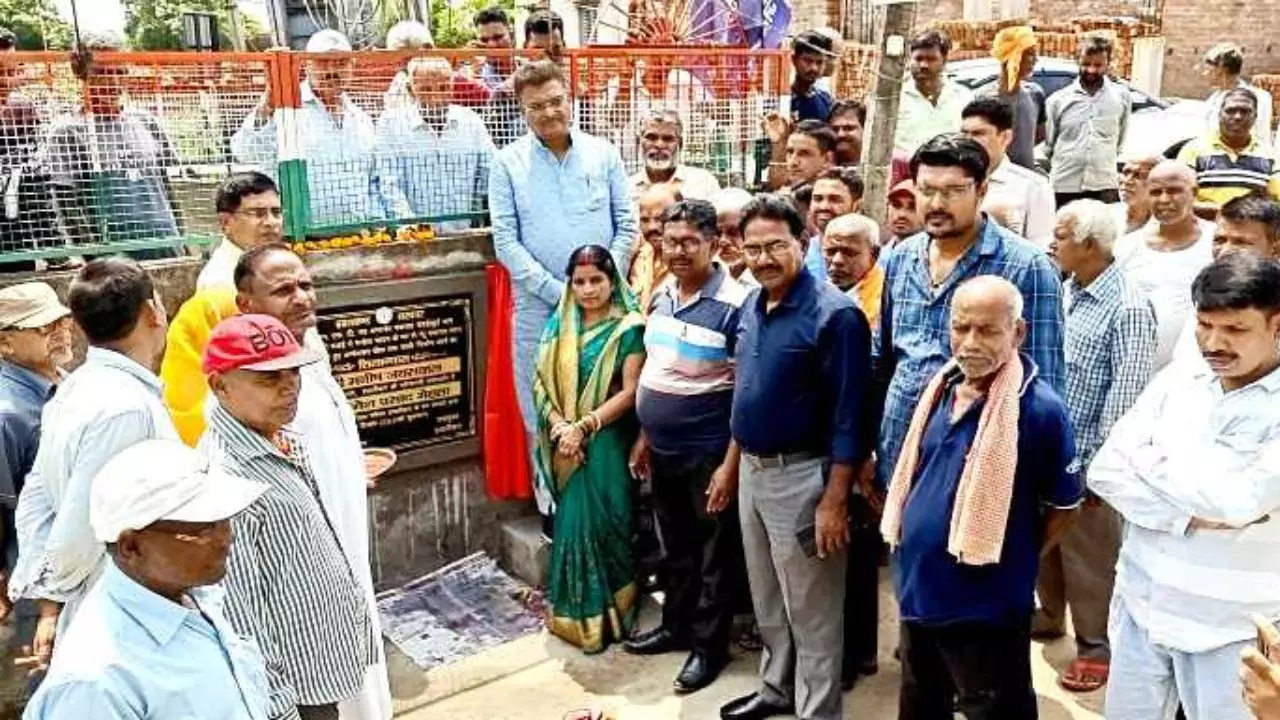 Hazaribagh Foundation stone laid for drain construction in Mandai Khurd at a cost of Rs 1.57 crore.