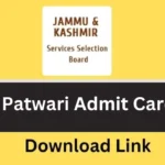 JKSSB Patwari Admit Card 2024