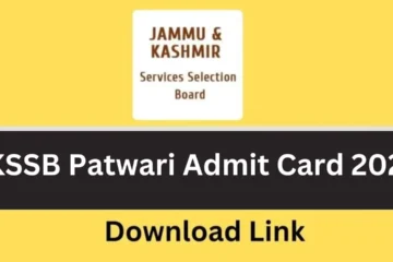 JKSSB Patwari Admit Card 2024