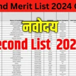 JNV 2nd Merit List 2024 Class 6