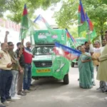 MP Chandra Prakash Chaudhary flagged off AJSU Jan Jagran Rath