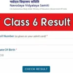 NVST Class 6 Result 2024