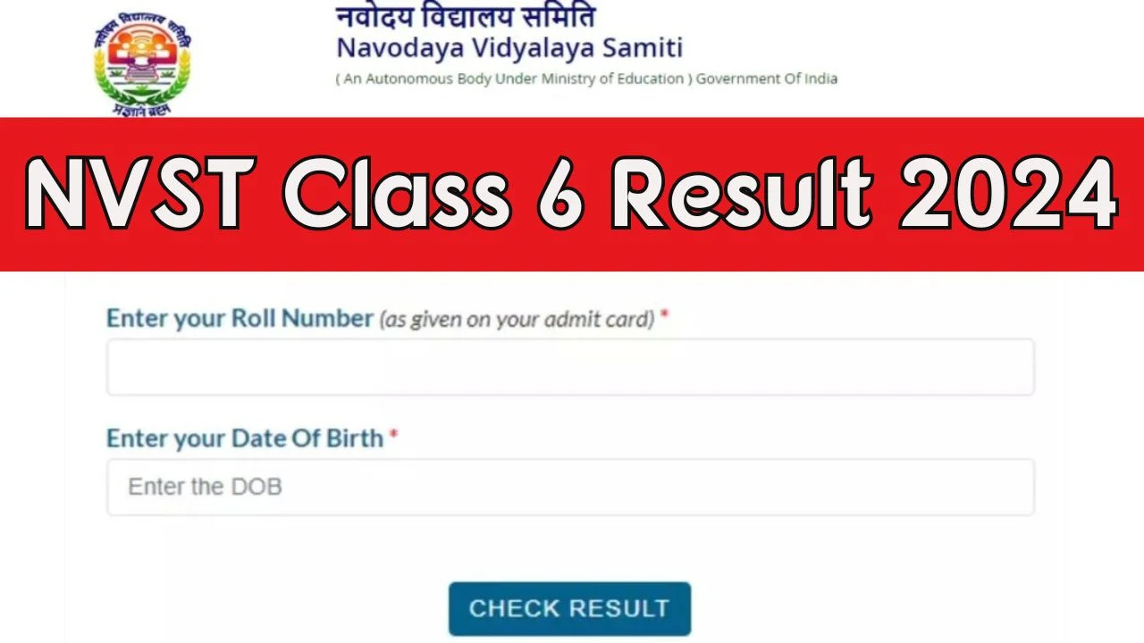 NVST Class 6 Result 2024