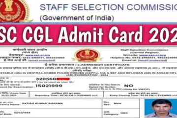 SSC CGL 2024 Admit Card