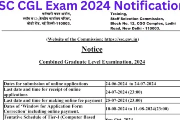 SSC CGL 2024 notification released