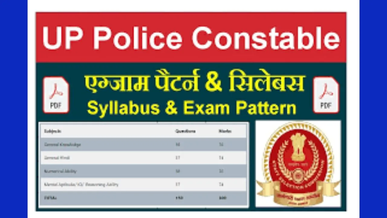 UP Police Constable Syllabus and Exam Pattern 2024