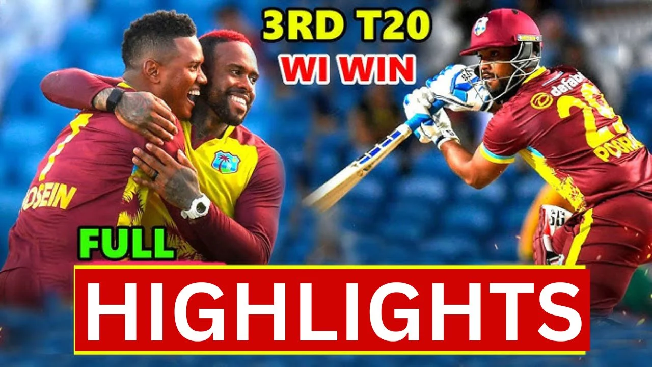 West Indies vs South Africa 3rd T20I Highlights