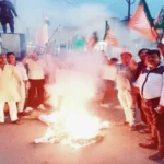 BJYM strongly protested against Hemant Soren government