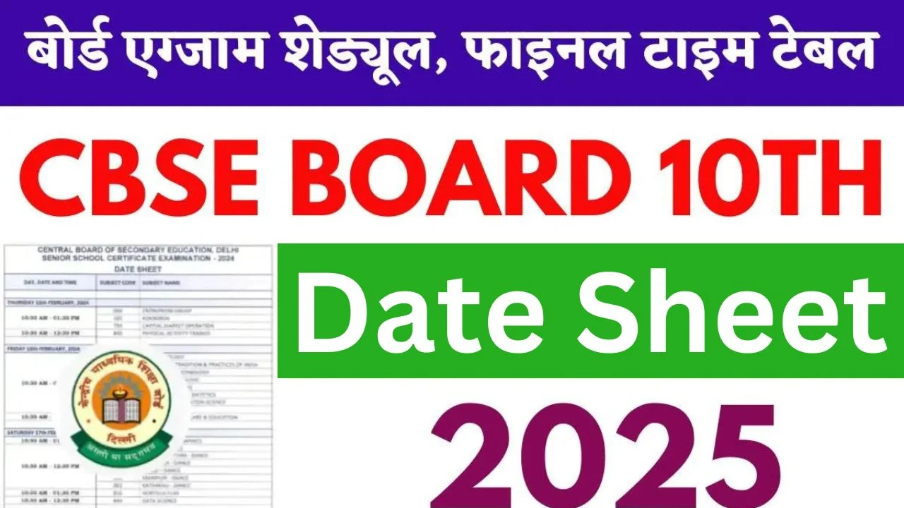 CBSE 10th board exam provisional date sheet released, final time table by December