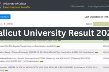 Calicut University Result 2024