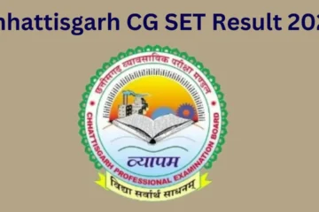 Chhattisgarh CG SET Result 2024 Release Date