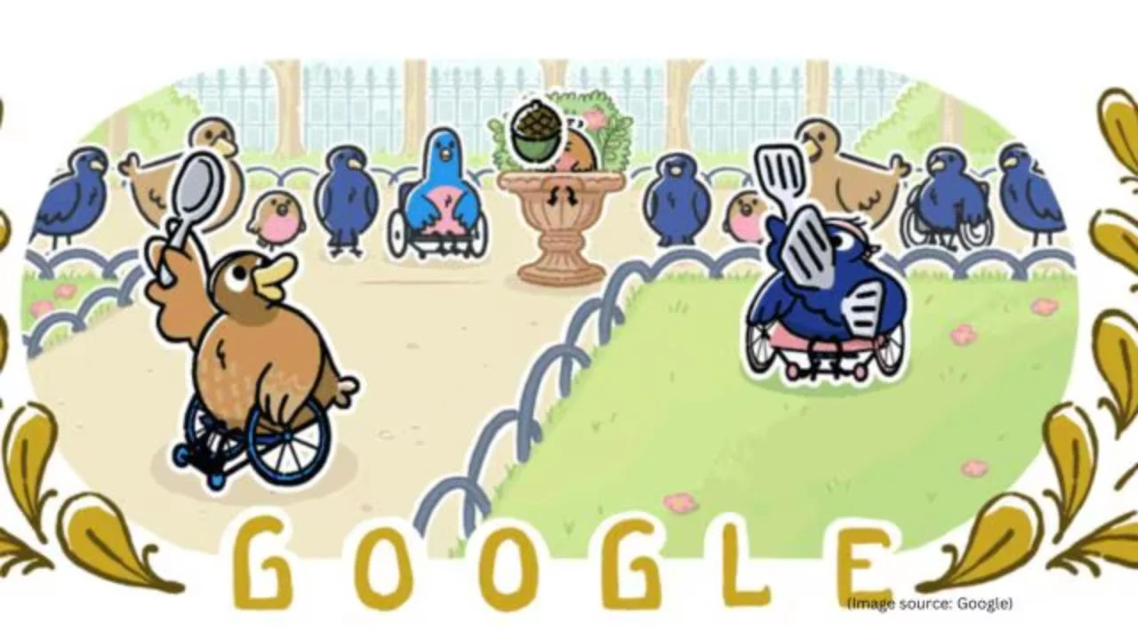 Google Doodle gave a wonderful tribute to Paralympics' wheelchair tennis, birds seen playing in a garden in Paris