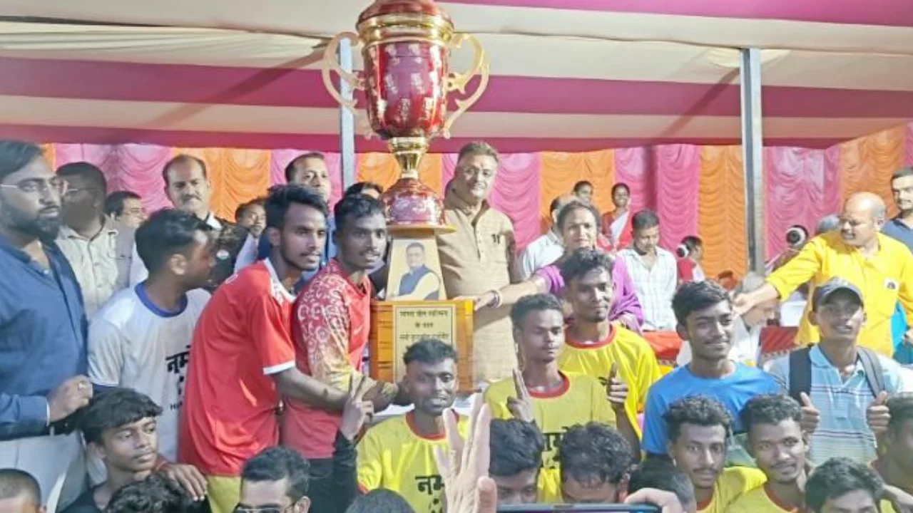 Grand closing of Namo football tournament organized by Ramgarh MP Manish Jaiswal