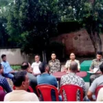 Meeting of police and shopkeepers on traffic jam and security arrangements in Bhurkunda market