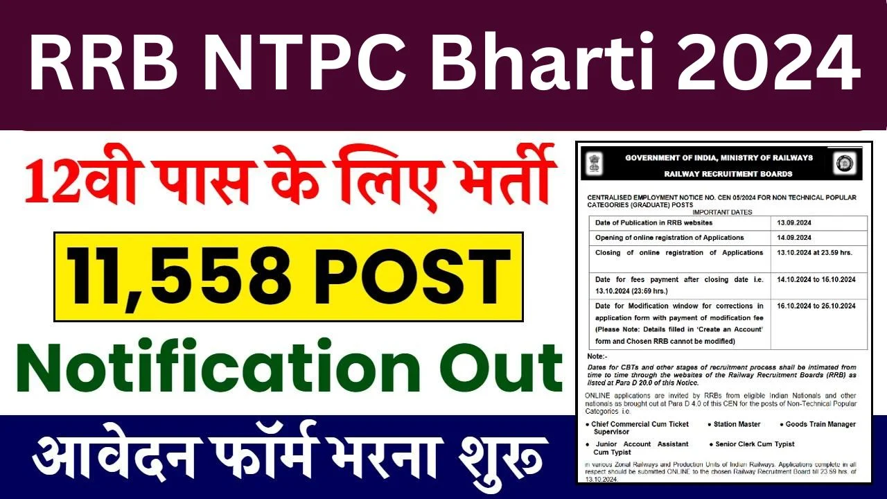 RRB NTPC Bharti 2024