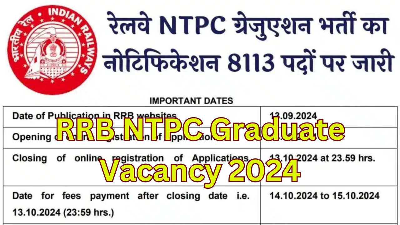 RRB NTPC Graduate Vacancy 2024