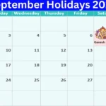 September Holidays 2024