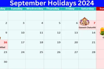 September Holidays 2024