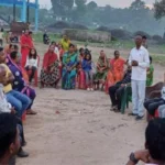 bhurakunda thana maidaan bachaav samiti meeting, people gathered for conservation and cleanliness