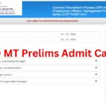 IBPS PO MT Prelims Admit Card 2024