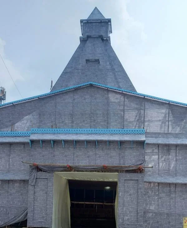 Model of Kedarnath temple in Bhurkunda police station grounds