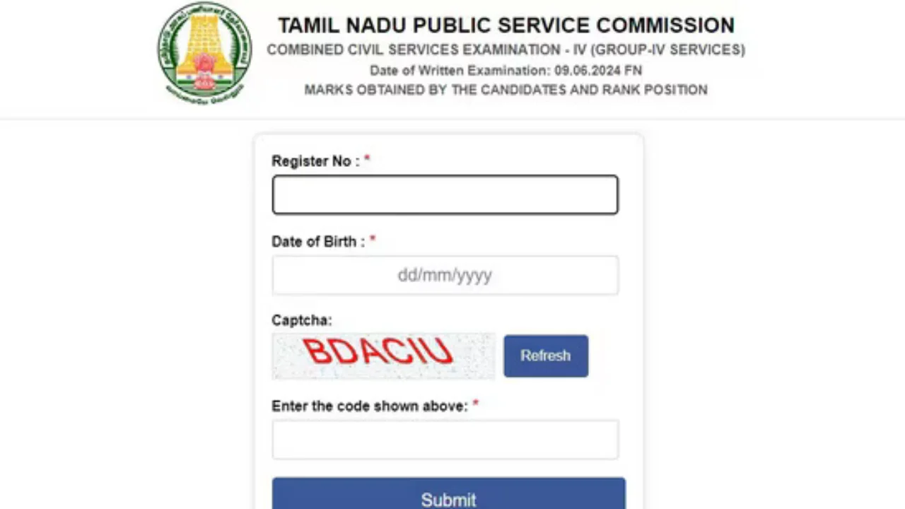 TNPSC Group 4 Result 2024