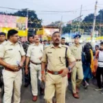 Tight security arrangements on Durga Puja in Dhanbad, police flag march led by SSP