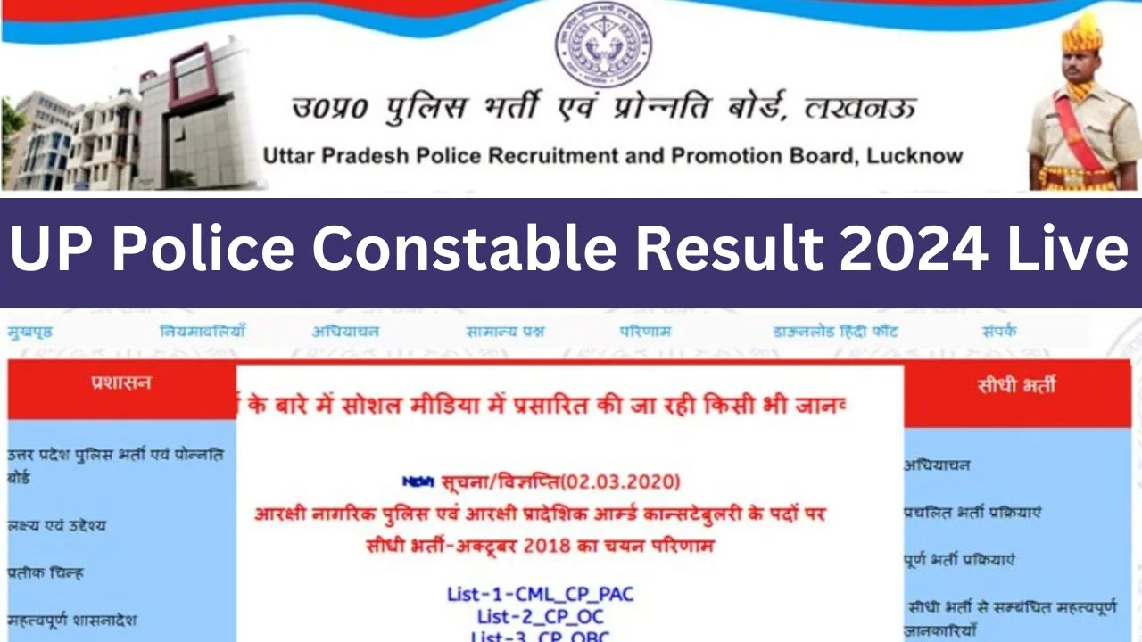 UP Police Constable Result 2024