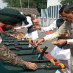 Union Minister of State for Defense Sanjay Seth performed Shastra Puja on Vijayadashami, gave best wishes to the army personnel