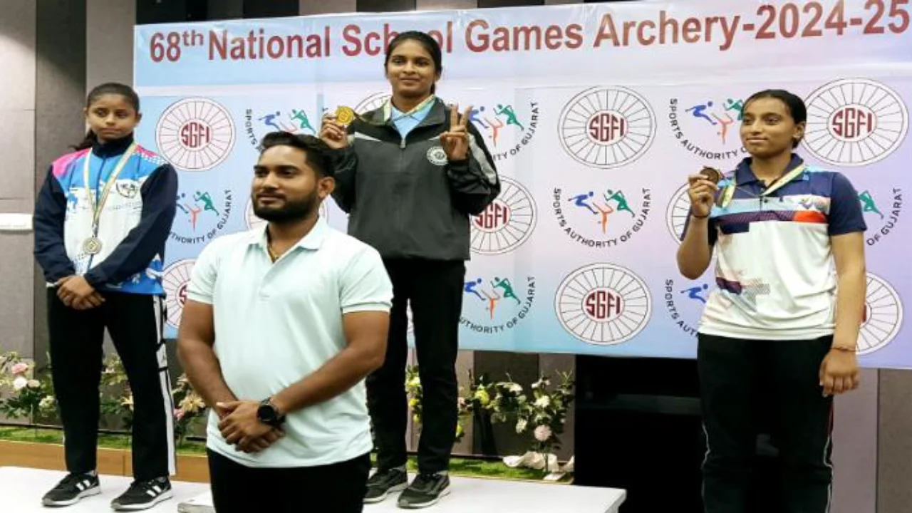 Archer-Tamanna-Verma-of-Bhurkunda-Koylanchal-won-gold-in-the-68th-National-School-Games