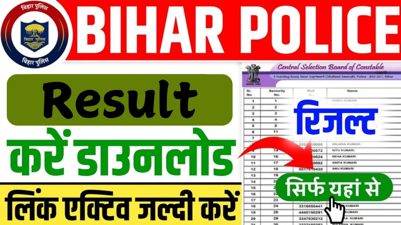 Bihar Constable Result 2024 Out