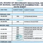 CBSE Date Sheet 2025