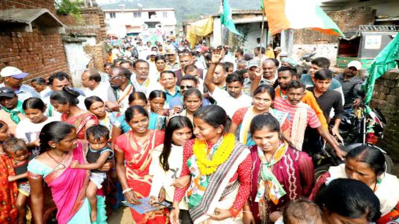 Congress candidate Amba Prasad promised development to the public during the public relations campaign