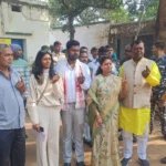 MP Chandra Prakash Chaudhary and MLA Sunita Chaudhary voted with their entire family