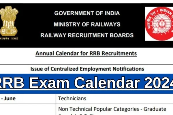 RRB Exam Calendar 2024