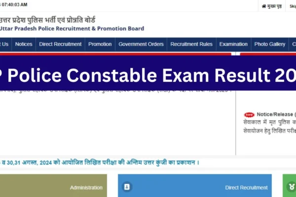 UP Police Constable Exam Result 2024