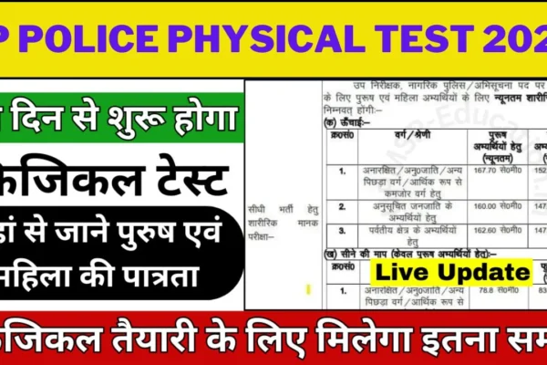 UP Police Physical Test 2024